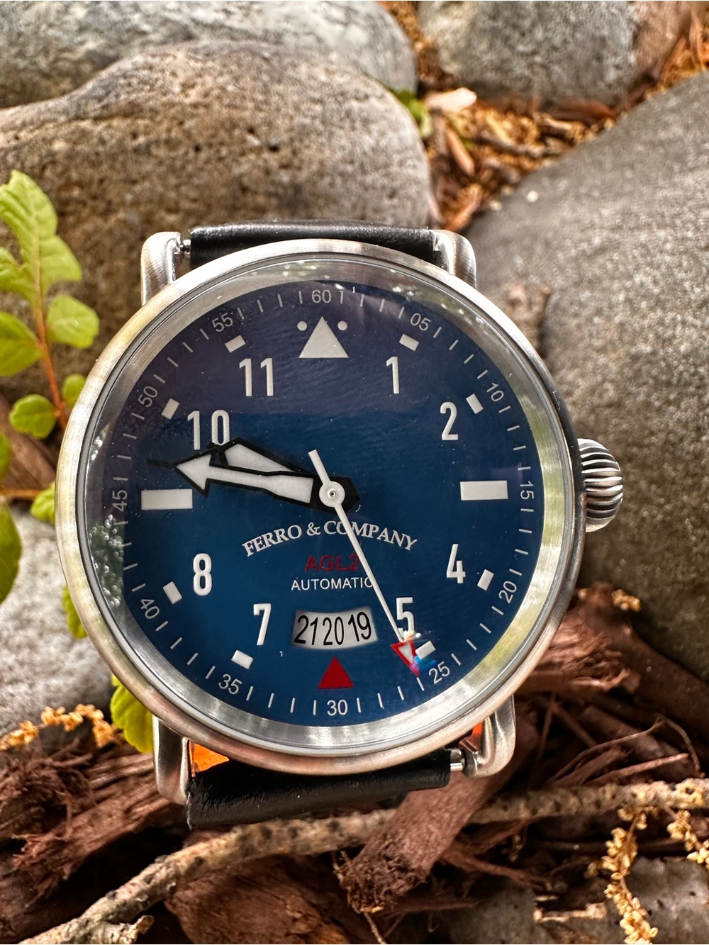 Ferro AGL-2 Automatic Watch with 2 suede straps